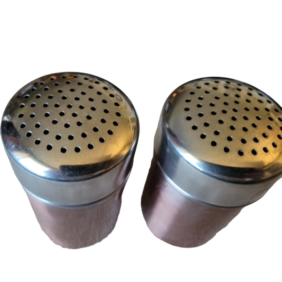 Vintage Copper and Silver Chicken Salt and Pepper Shakers 4" - Picture 3 of 5